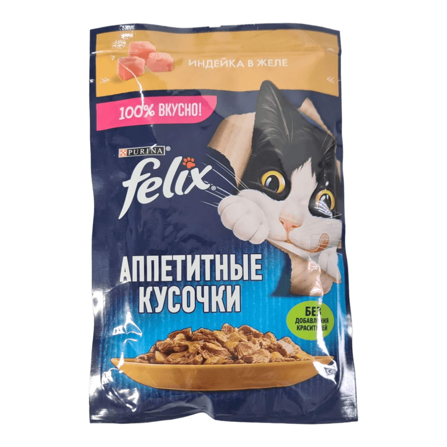 Корм для взрослых кошек «Felix» индейка в желе