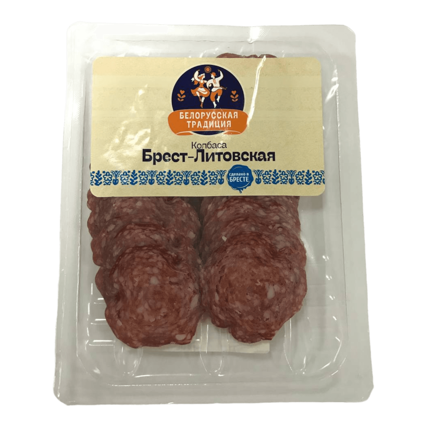 Колбаса сырокопченая «Брест-Литовская» нарезка в/с