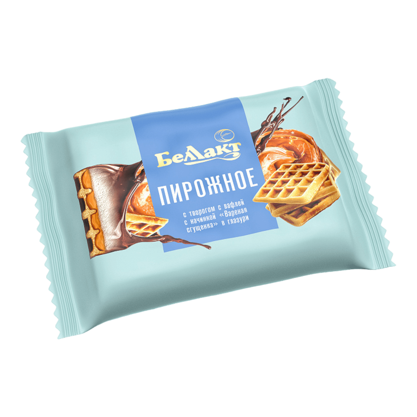 Пирожное творожное «Беллакт» 23% с вареной сгущенкой