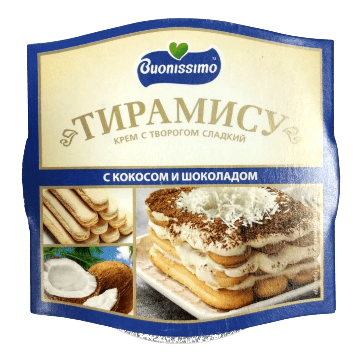 Крем творожный «Тирамису» с кокосом и шоколадом