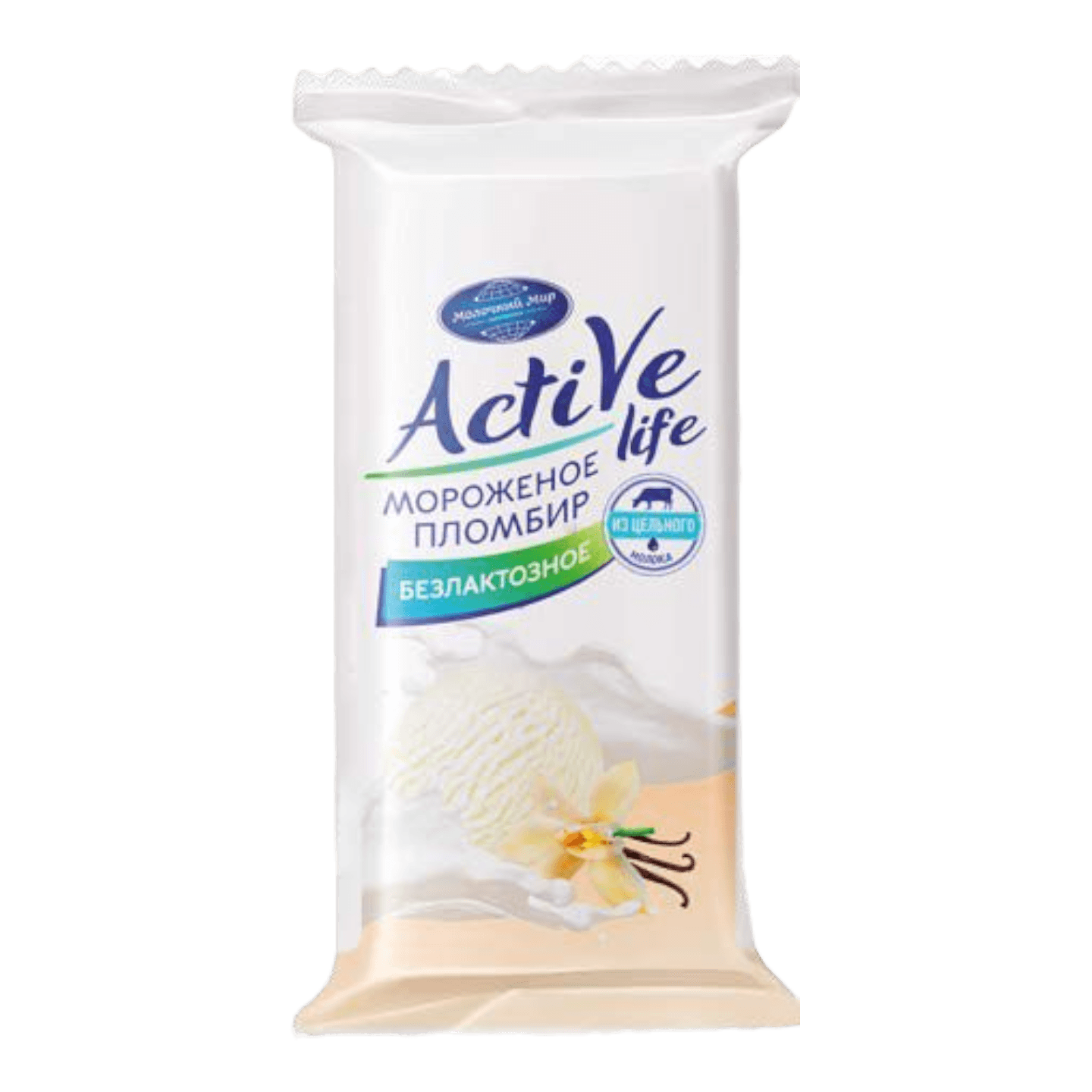 Мороженое «Active Life» пломбир безлактозное в стаканчике