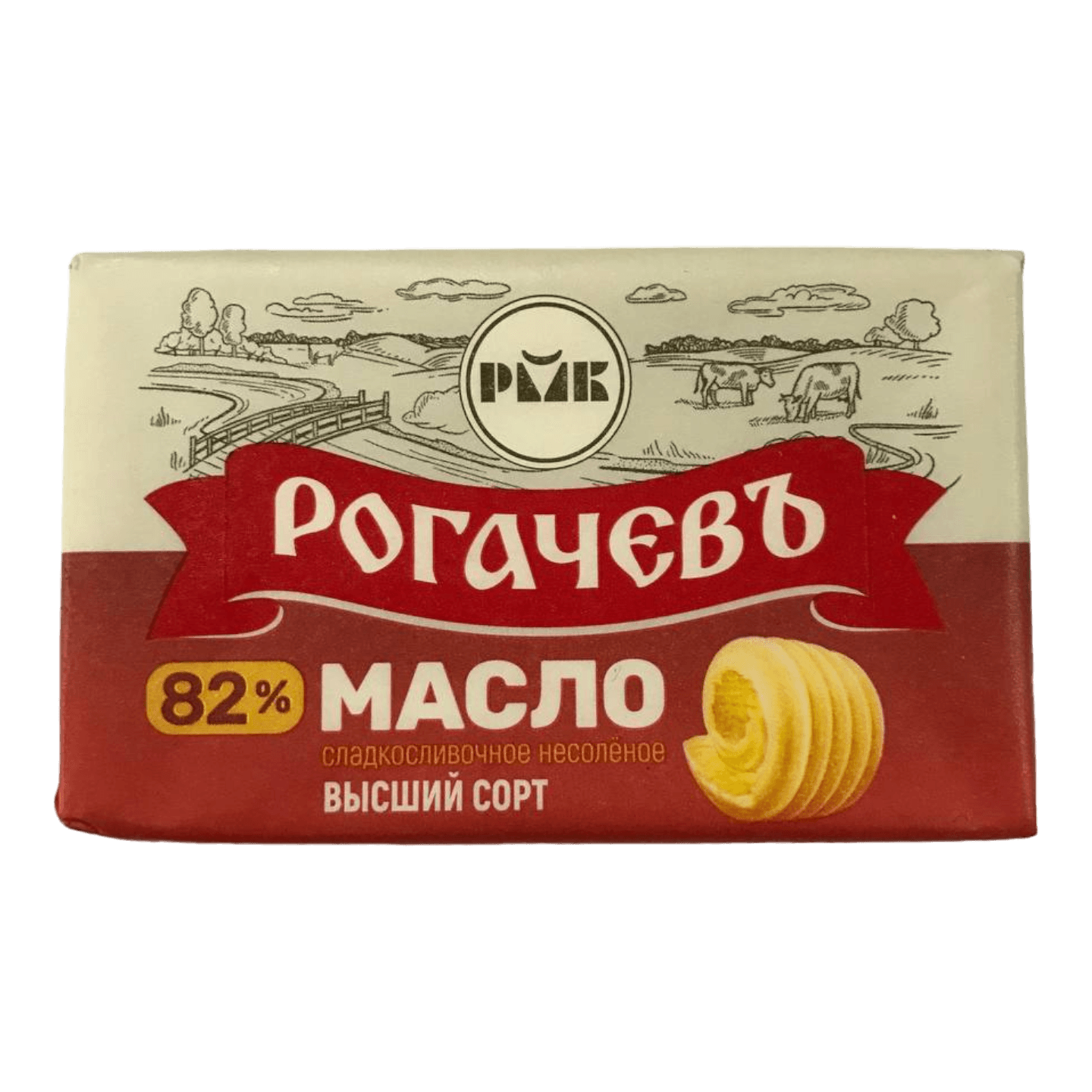 Масло сладкосливочное «Рогачевъ» 82%