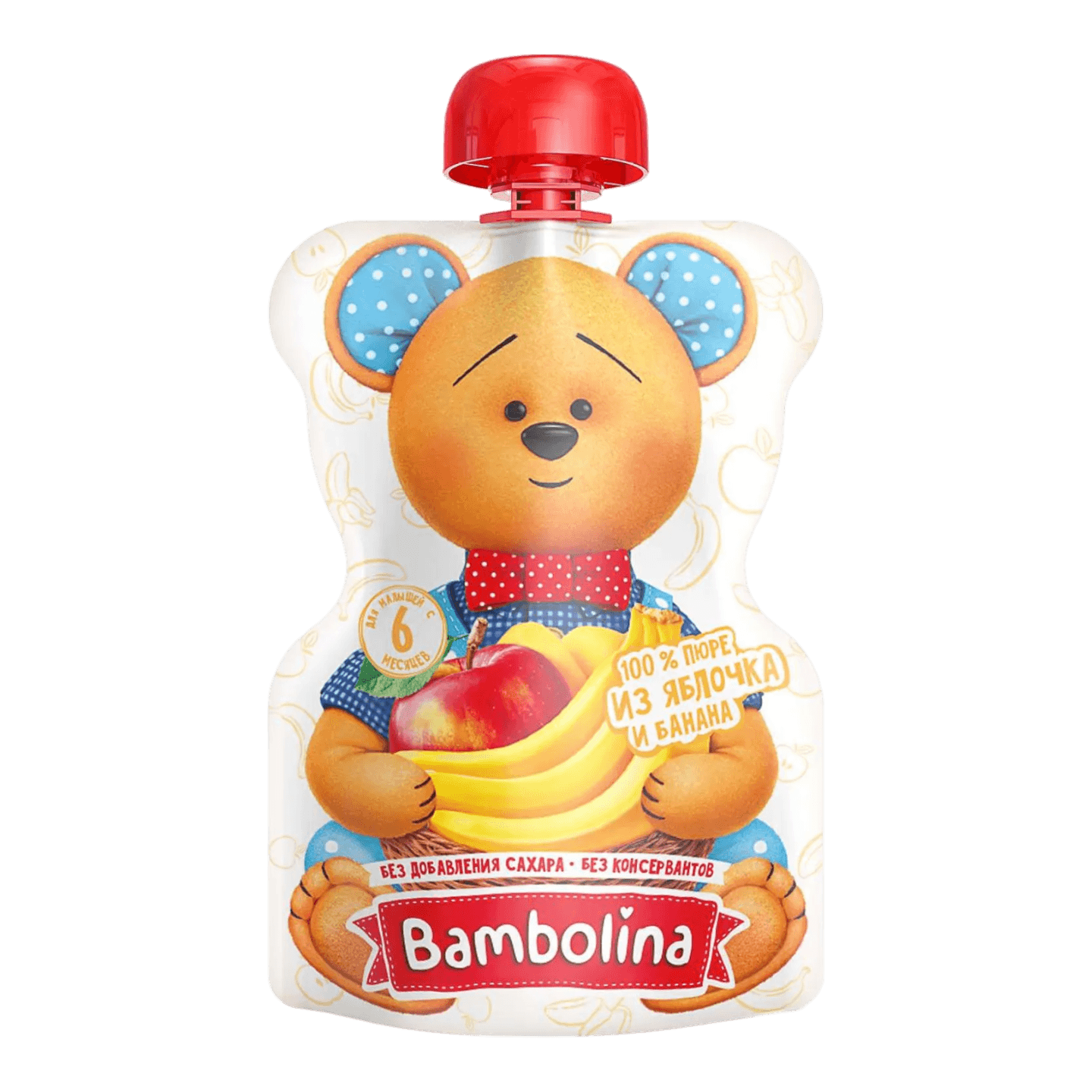 Пюре «Bambolina» яблоко-банан с 6 месяцев