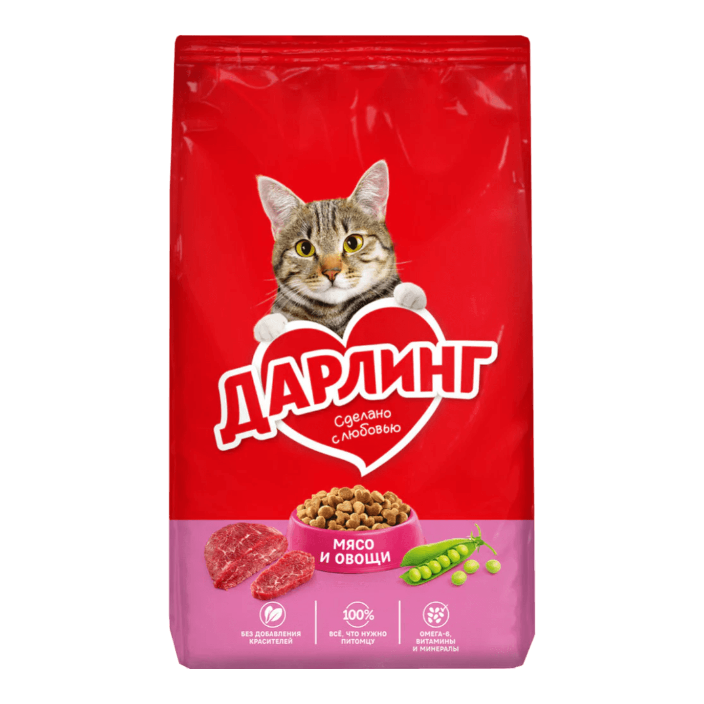 Корм для кошек «Дарлинг» мясо и овощи
