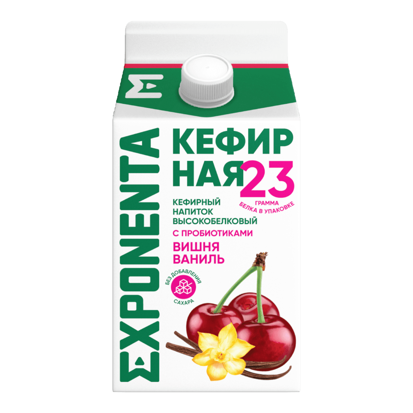 Напиток кефирный «Exponenta» вишня-ваниль