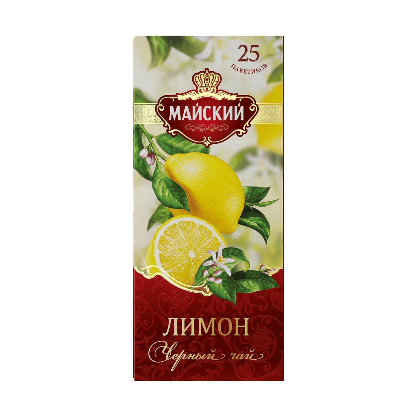 Чай черный «Майский» лимон 25 пакетиков