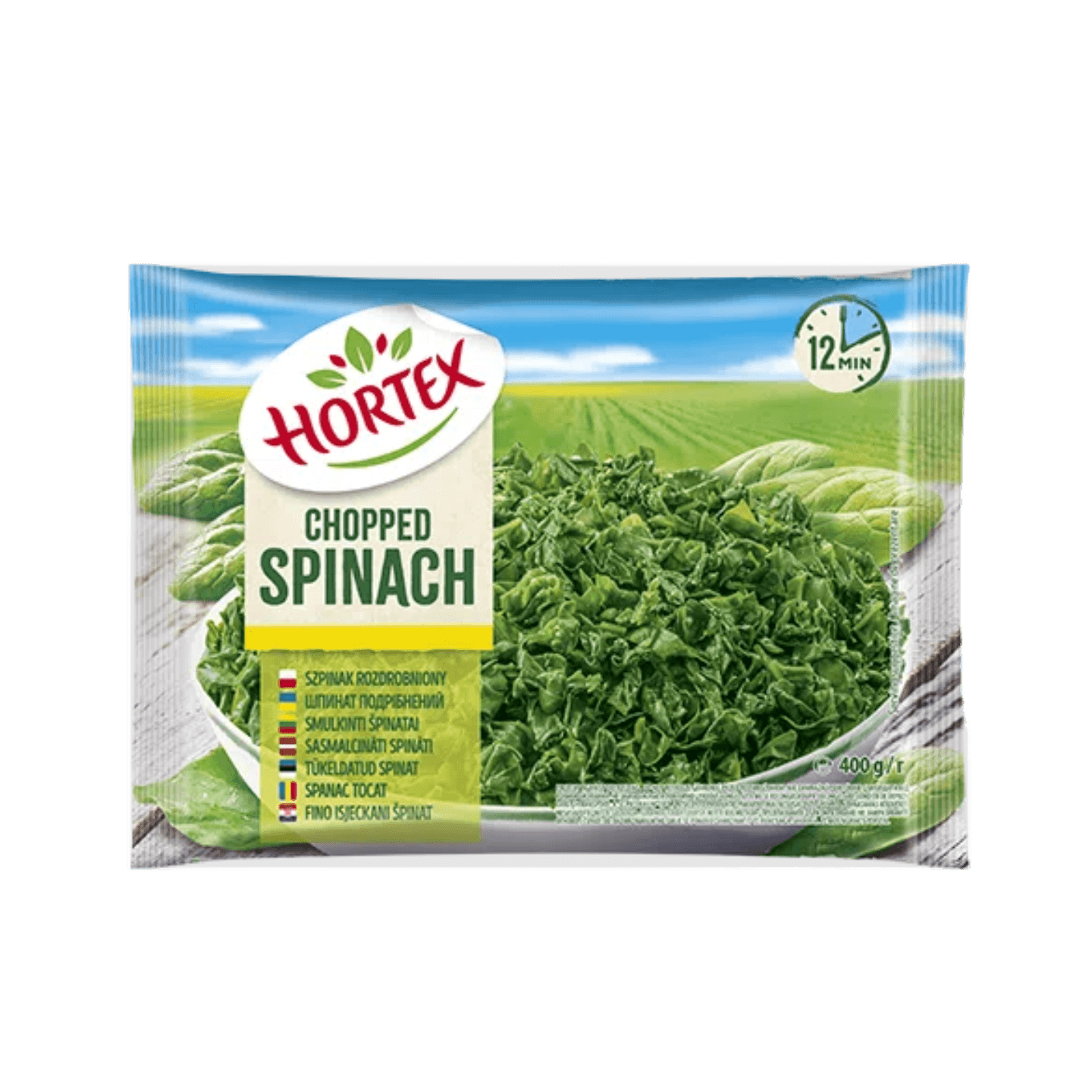 Шпинат измельченный «Hortex» быстрозамороженный 