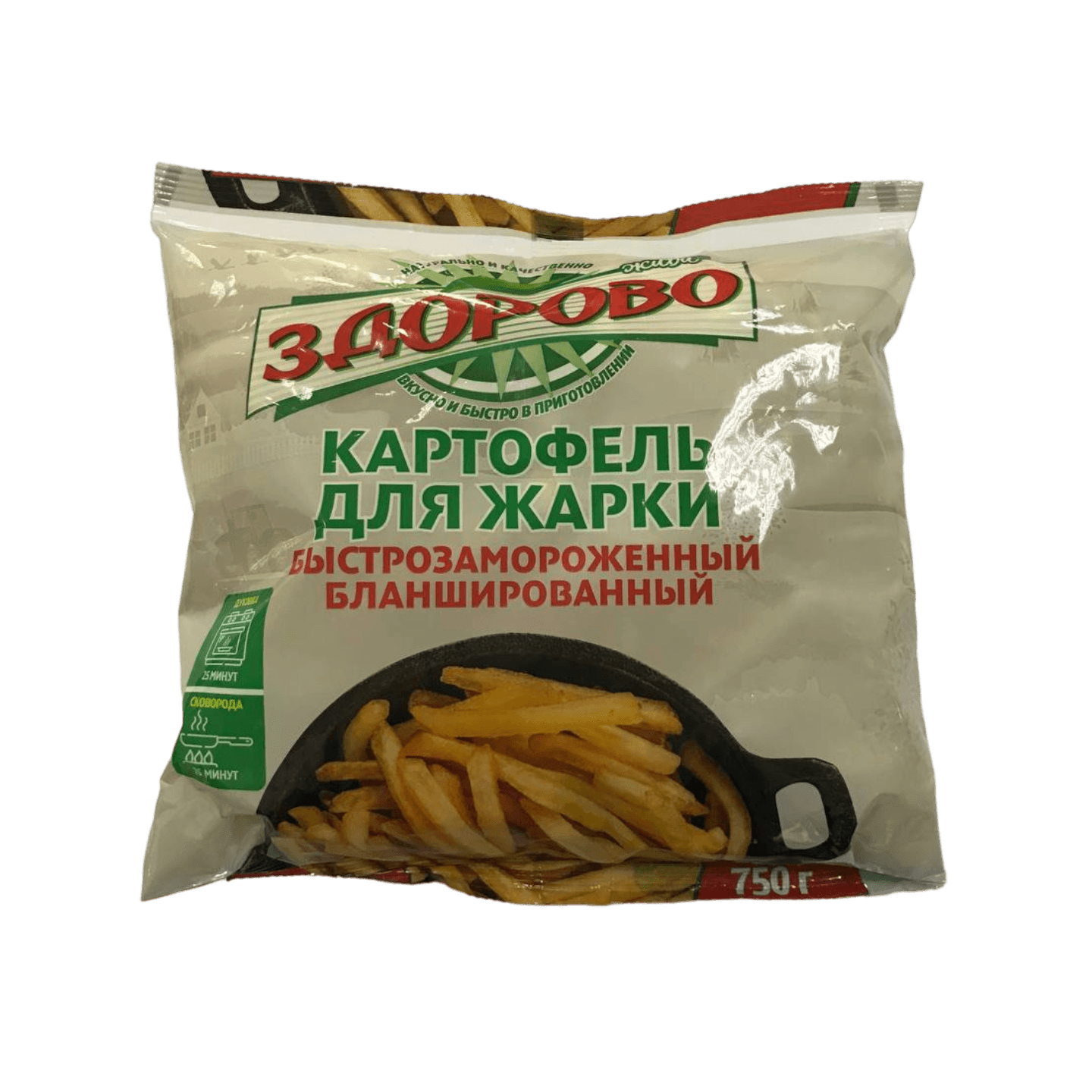 Картофель для жарки «Здорово» быстрозамороженный