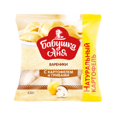 Вареники «Бабушка Аня» с картофелем и грибами