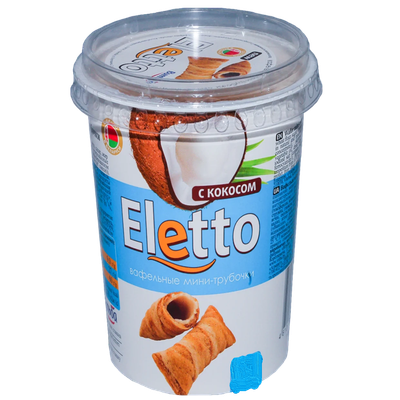Вафельные мини-трубочки «Eletto» с кокосом