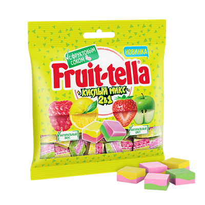 Конфеты жевательные «Fruit-tella» кислый микс