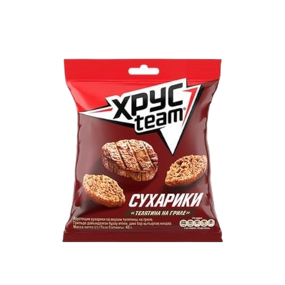 Сухарики «Хрусteam» с телятиной на гриле
