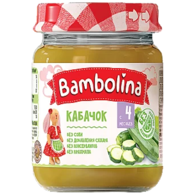 Пюре «Bambolina» кабачок с 4 месяцев