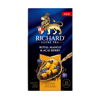 Чай черный «RICHARD» Royal Mango&Acai Berry 25 пакетиков