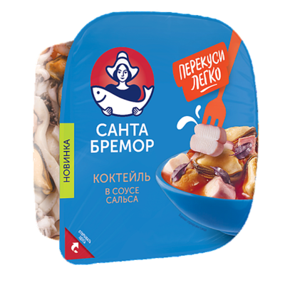 Салат «Санта Бремор» морепродукты в соусе  сальса
