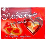 Сладости мучные «Любимые» с желе со вкусом клубники