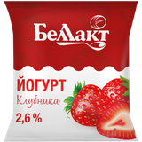 Йогурт сладкий «Беллакт» 2,6% клубника