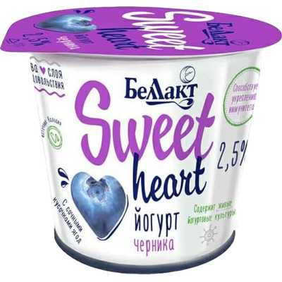 Йогурт «Sweet Heart» 2,5% черника