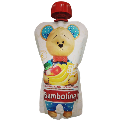 Пюре «Bambolina» яблоко-банан с 6 месяцев 