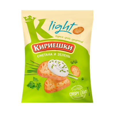 Сухарики «Кириешки Light» сметана-зелень