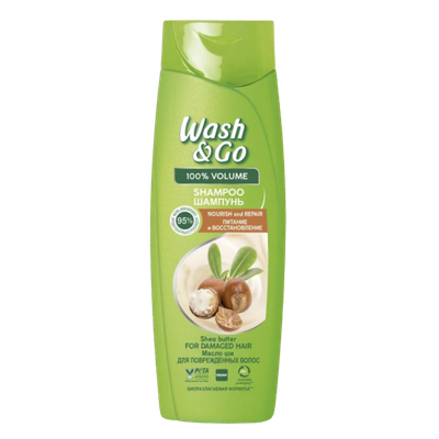 Шампунь «Wash&Go» масло ши для поврежденных волос
