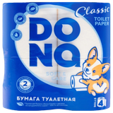 Туалетная бумага «DONA» Classic  2-х слойная
