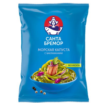 Морская капуста «По-корейски с баклажанами»