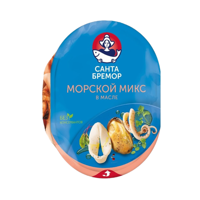 Коктейль из морепродуктов «Санта Бремор» морской микс в масле