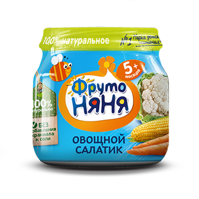 Пюре «ФрутоНяня» овощной салатик с 5 месяцев