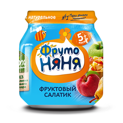 Пюре «ФрутоНяня» фруктовый салатик с 5 месяцев
