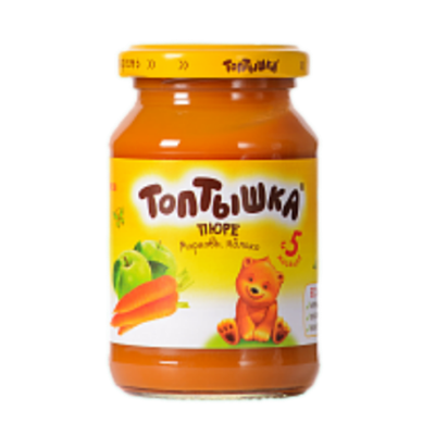 Пюре «Топтышка» из моркови и яблок с сахаром с 5 месяцев