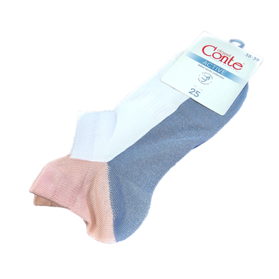 Носки женские «Conte Elegant» бело-серые р.38-39