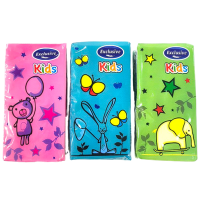Платочки гигиенические «Exclusive kids» трехслойные