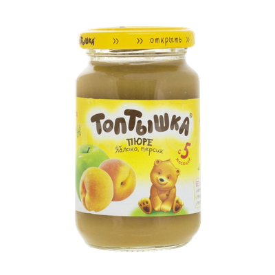 Пюре «Топтышка» яблоко-персик с 5 месяцев