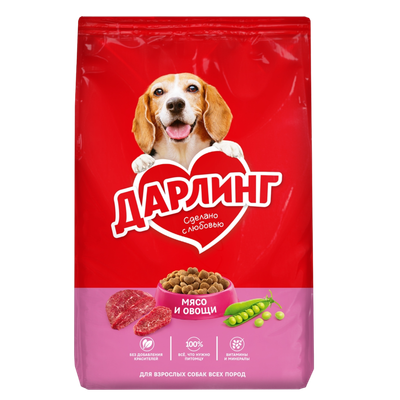 Корм для взрослых собак «Дарлинг» мясо и овощи