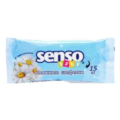 Влажные салфетки «Senso» для детей 15шт