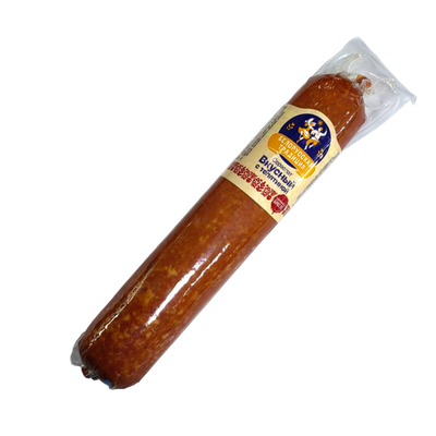 Колбаса варено-копченая «Сервелат вкусный с телятиной» в/с 