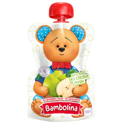 Пюре «Bambolina» груша с 4 месяцев