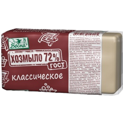 Мыло хозяйственное «Весна» 72% классическое