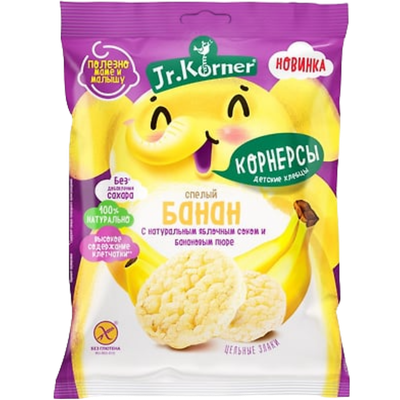 Хлебцы-мини «Jr.Korner» спелый банан