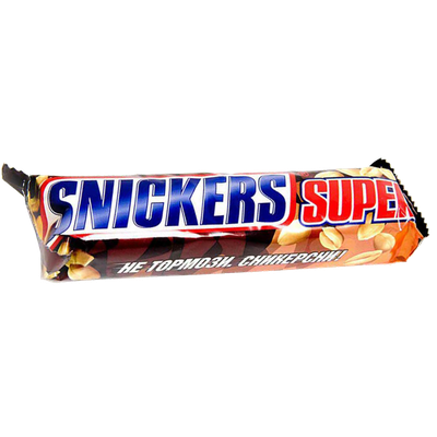 Батончик «Snickers Super» с арахисом карамелью и нугой 