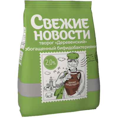 Творог «Свежие новости» деревенский 2%