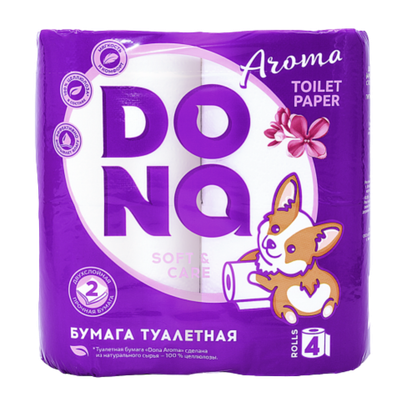 Туалетная бумага «DONA» aroma двухслойная