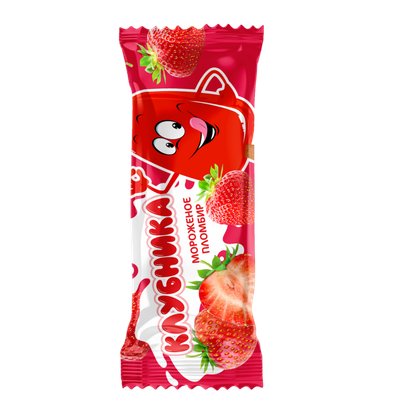 Мороженое «Бабушкина крынка» клубника