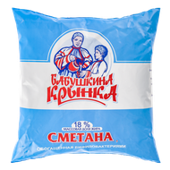 Сметана «Бабушкина крынка» 18% - Мир Продуктов №3
