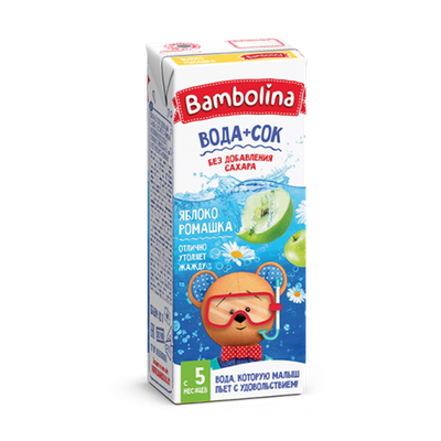 Напиток сокосодержащий «Bambolina» яблоко-ромашка с 5 месяцев