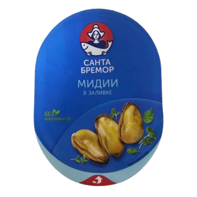 Мясо мидии чилийской «Санта Бремор» в заливке 