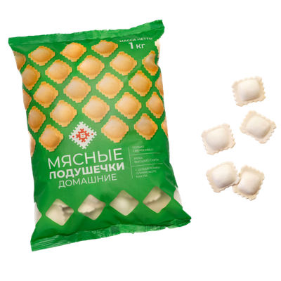 Пельмени «Мясные подушечки» домашние