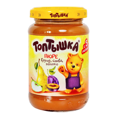 Пюре «Топтышка» груша-слива-яблоко с 5 месяцев