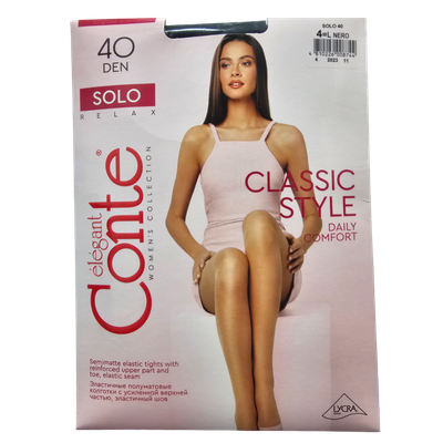 Колготки женские «Conte SOLO» 4=L NERO